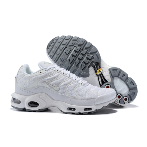 Air Max Plus TN 1 “Triple White” (sola cinza)