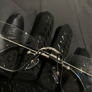 oculos chrome hearts black rimless eyeglasses