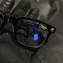 oculos chrome hearts preto e dourado
