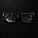 oculos chrome hearts preto e dourado